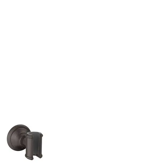 AXOR Duschhalterung in dunkler Chrom-Optik, wandmontiert, mit Halterung für Duschkopf. Minimalistisches Design für Badezimmeranwendungen.